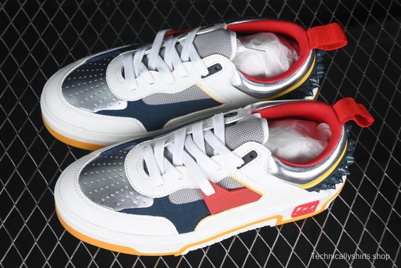 Christian Louboutin Funnyto Flat Comfortable Fashion Low-Top Sneakers in White Yellow Red - X.D4