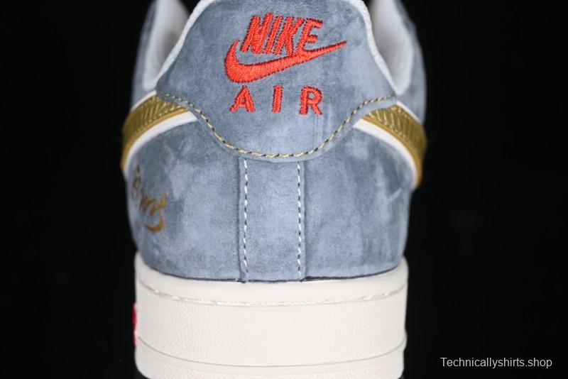 Nike Air Force 1 '07 Low Year of the Snake Limited Edition Golden Snake Scale Low-Top Casual Sneakers - XZ2025-688