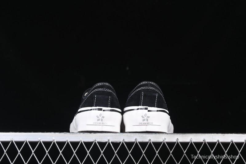Kamiya Vulcanize Sneaker 23AW High-End Line Mihara Yasuhiro Dissolve Black White Suede Casual Low-Top Canvas Shoes - M.C3