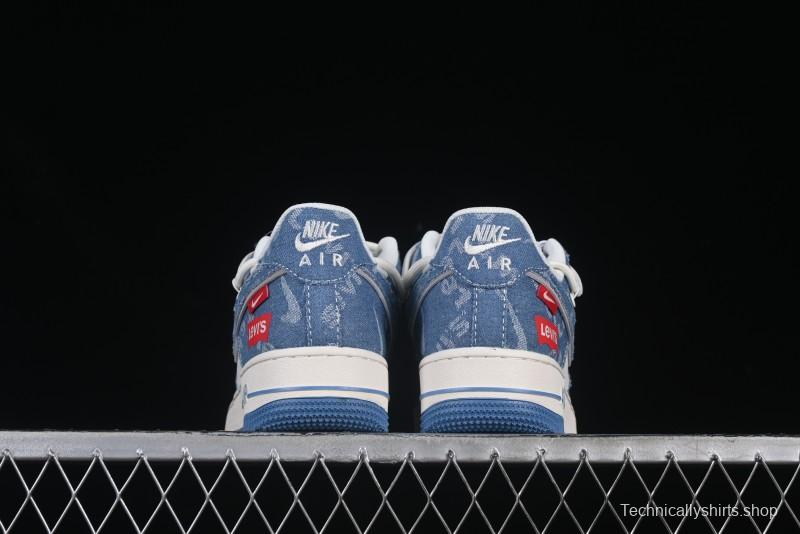 Nike Air Force 1 '07 Low Levi's Denim Patchwork Lace-Up Casual Sneakers - SJ1198-001