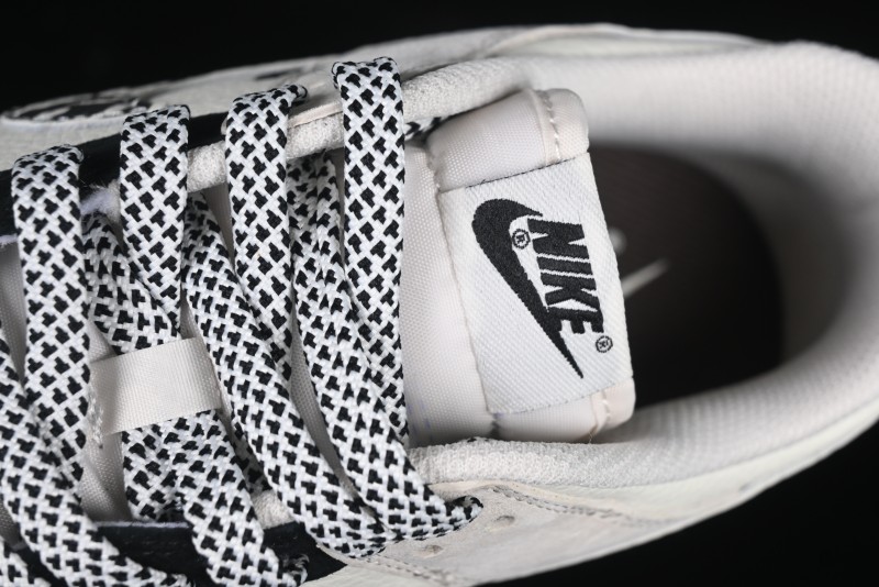 Nike SB Dunk Low Stussy Collaboration Zebra Black White Swoosh Anniversary Custom Low-Top Casual Skate Shoes - DJ2024-060