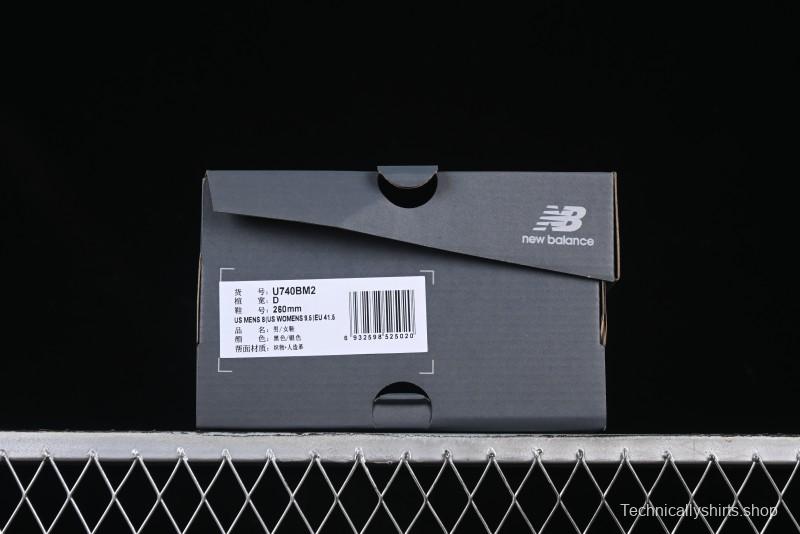 New Balance 740 Black and Silver Retro Running Sneakers for Men