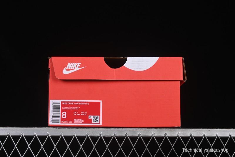 Nike Dunk Low Casual Sneakers in Black-Grey Colorway - HQ1931-001