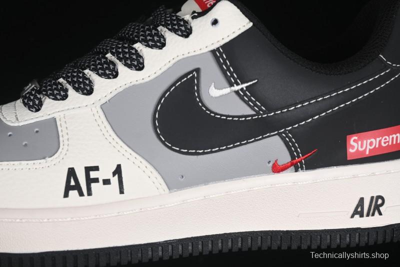 Nike Air Force 1'07 Low Supreme Casual Sneakers in Beige Grey Black - HH7518-055