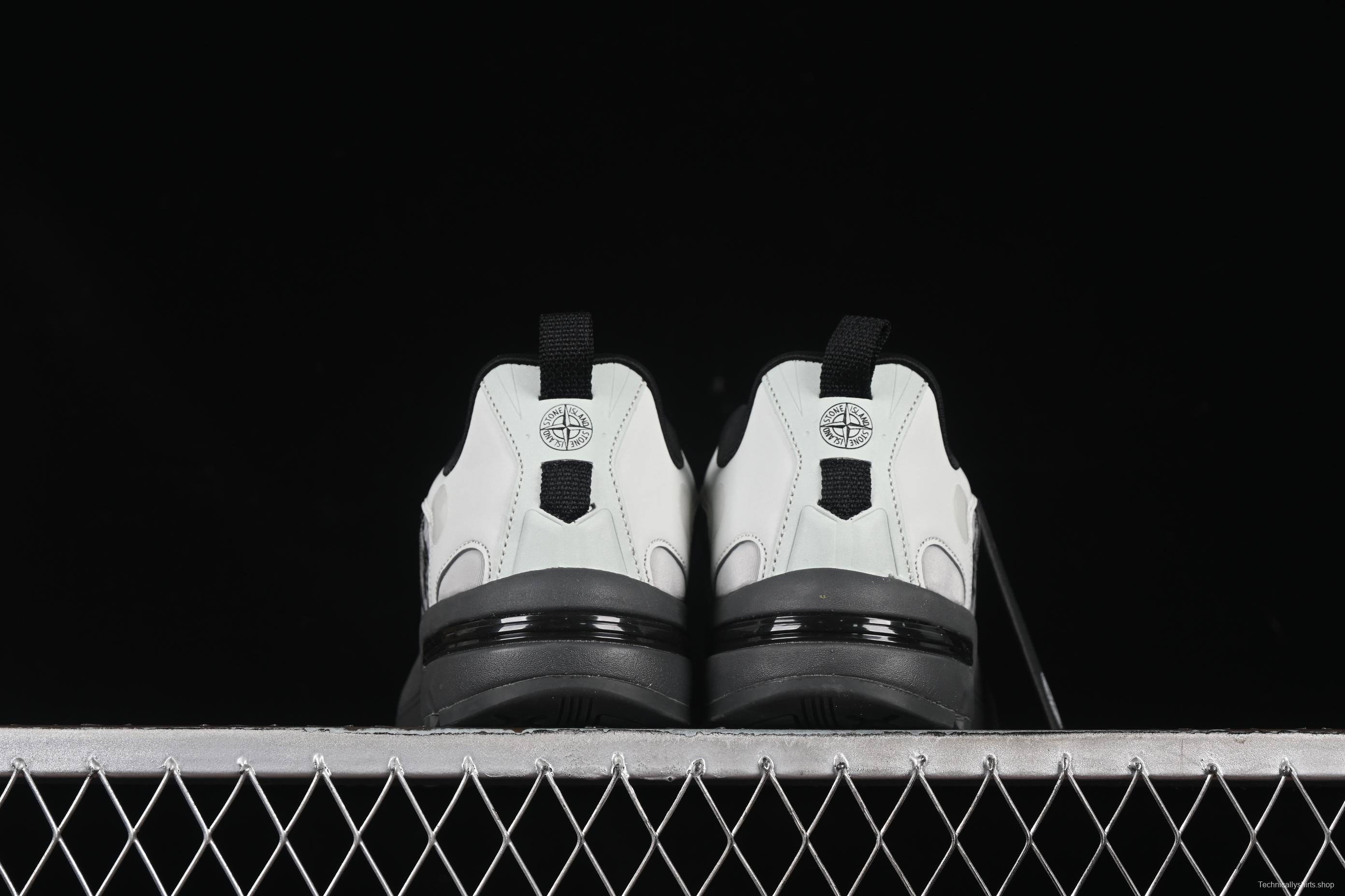 Stone Island Grime Panelled Low-Top Lifestyle Sneakers in Dark Brown - MO78FWS0303