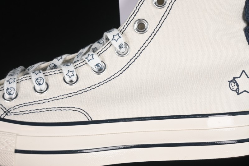 Converse Chuck Taylor All Star 1970s High Top Canvas Sneakers with Noritake Hand-Drawn Elements - A15787C