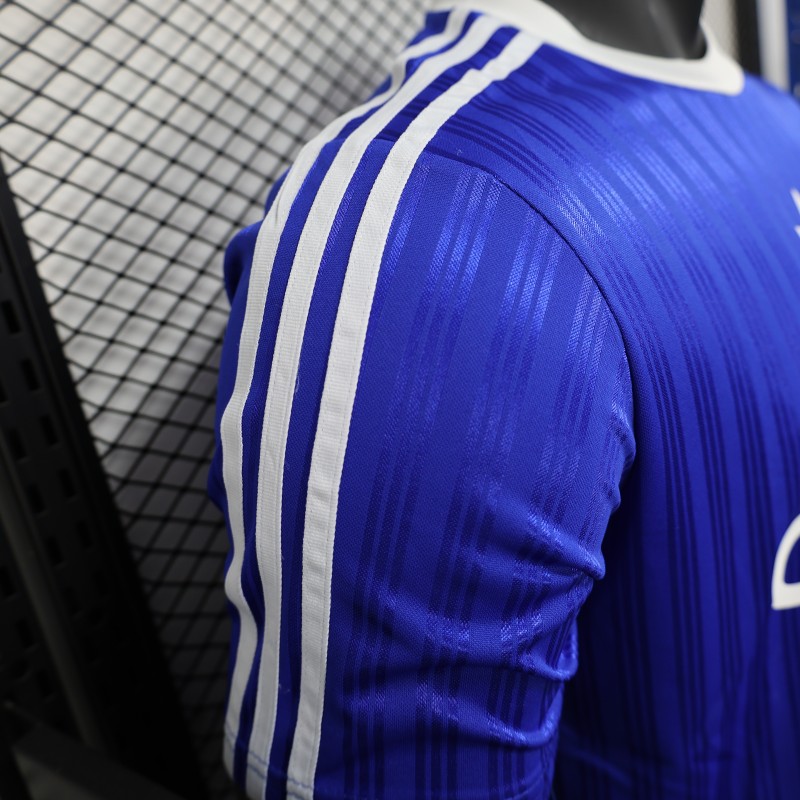 Player Version 2025 Adidas Blue with Striped Design Jersey