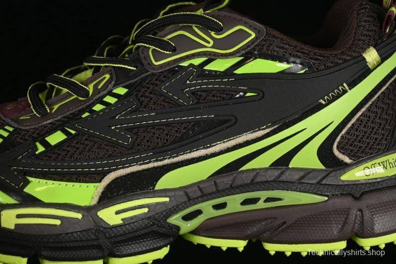 Off-White Be Right Low-Top Lifestyle Sneakers in Black Green - X.E5