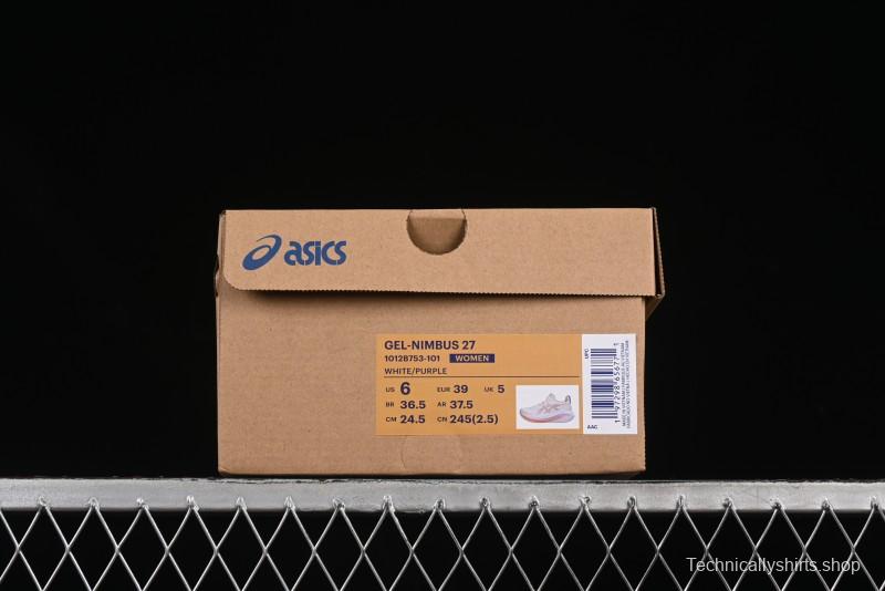 Asics Gel-Nimbus 27 Retro Breathable Casual Shoes Cushioned Men's Durable Running Shoes - 1012B753-101