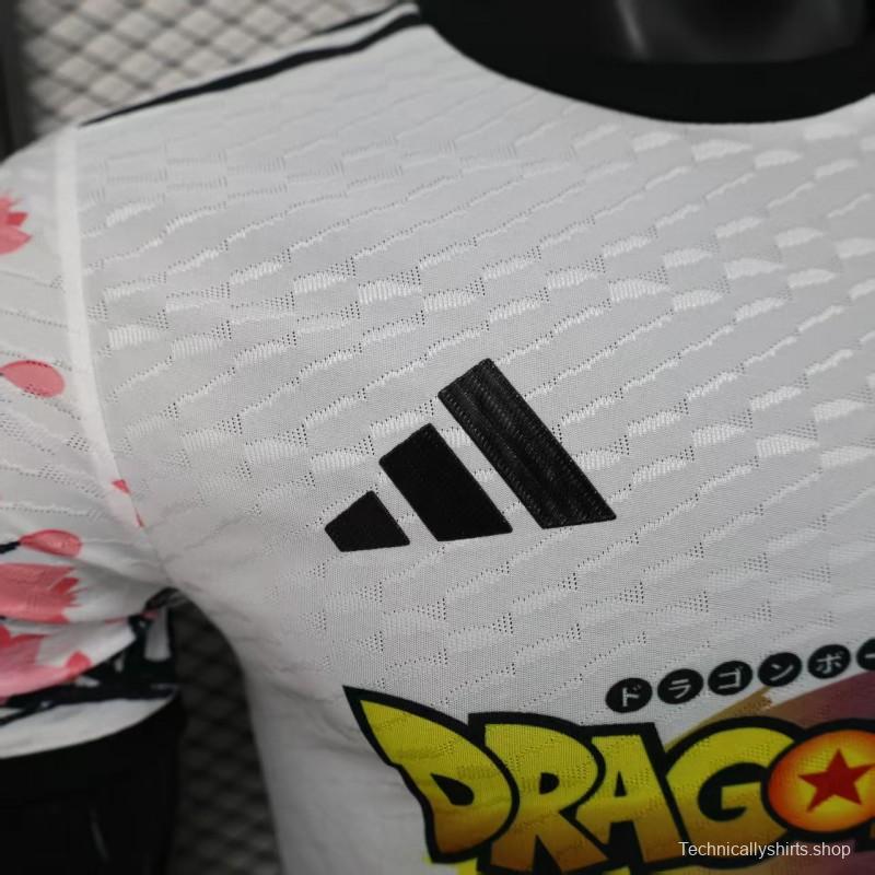 Player Version 2025 Japan White with Dragon Ball Character & Cherry Blossom Jersey