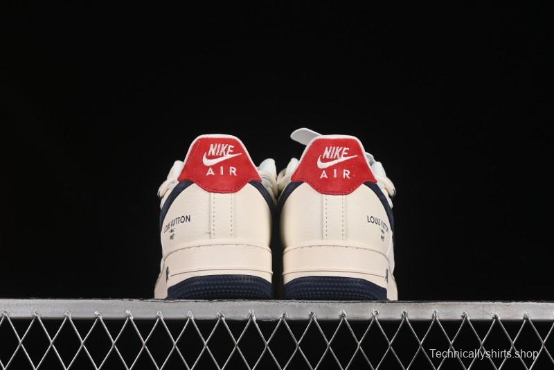 Nike Air Force 1 '07 Low LV Collaboration Blue Swoosh Drawstring Casual Sneakers - DM6868-083