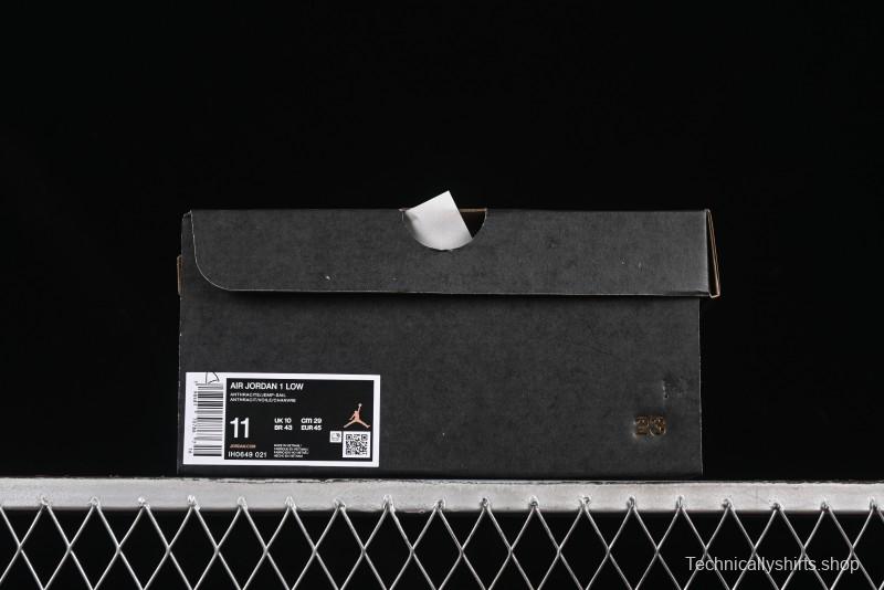 Nike Air Jordan 1 Low AJ1 Retro Casual Sneakers in Black White Grey - IH0649-021