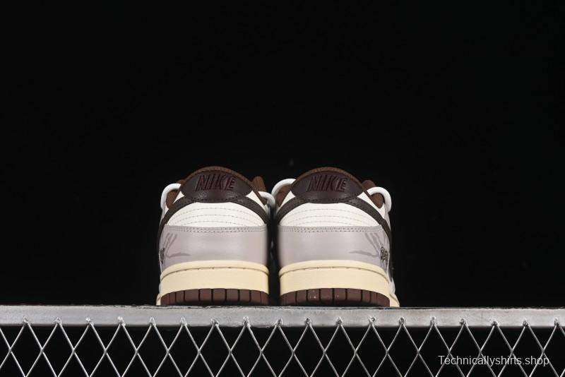 Nike Dunk Low Koala Party Distressed Grid Low-Top Casual Skate Shoes - DD1503-124
