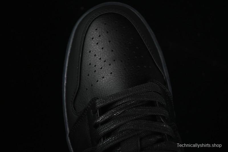 Nike Air Jordan 1 Low AJ1 Basketball Shoes Black White Canvas Leather Panel - HV5968-001