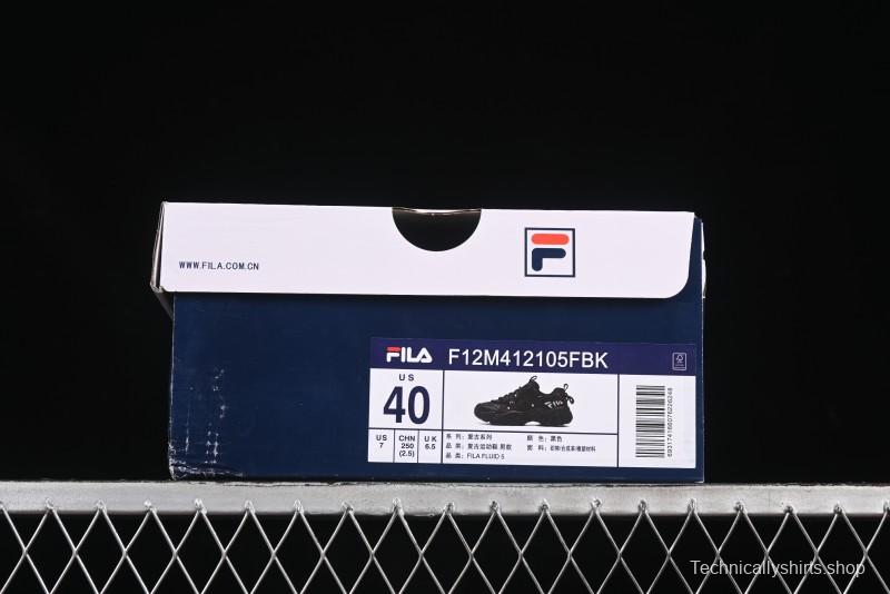 Fila Heritage Fluid Cat Paw 5.0 Retro Dad Shoes with Lace-Up Design - F12M412105FBK