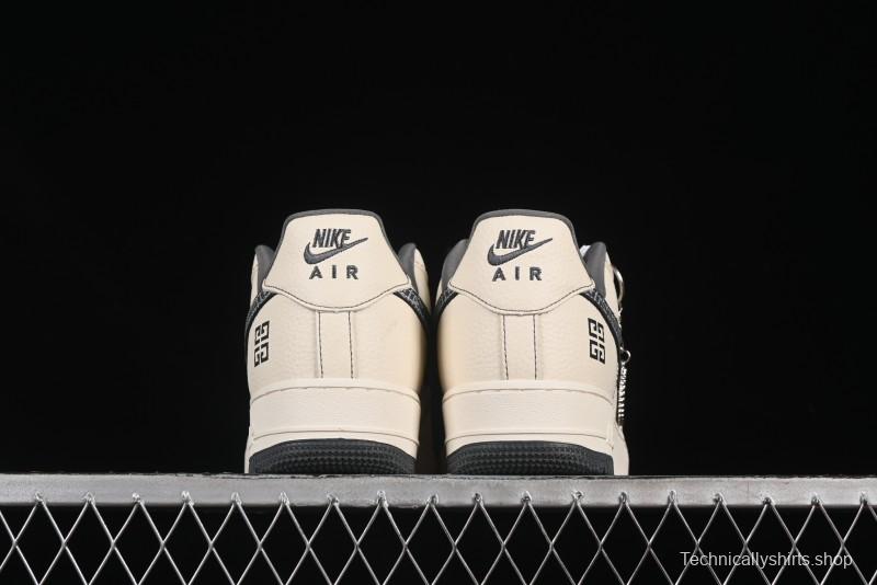 Nike Air Force 1 '07 Low Givenchy Collaboration Pattern Beige Grey Casual Sneakers - DF0188-057