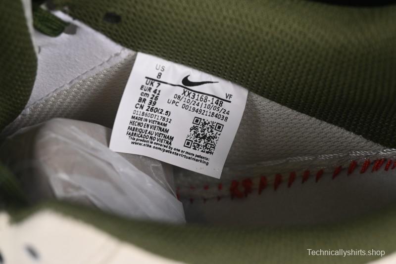 Nike Air Force 1 '07 Low Supreme Collaboration Military Green Multi Swoosh Casual Sneakers - XX3168-148