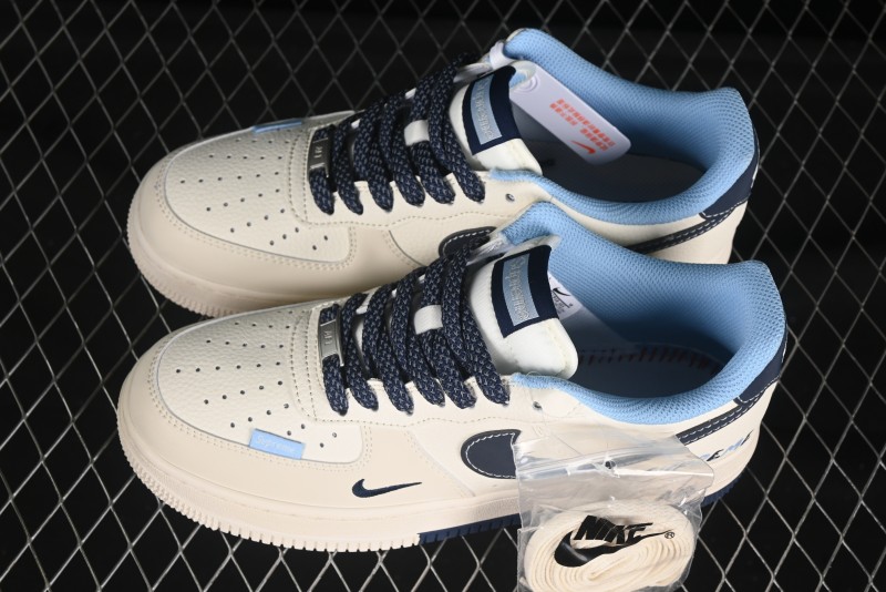 Nike Air Force 1 '07 Low Supreme Collaboration Dual-Tone Blue Label Casual Sneakers - XS1958-565