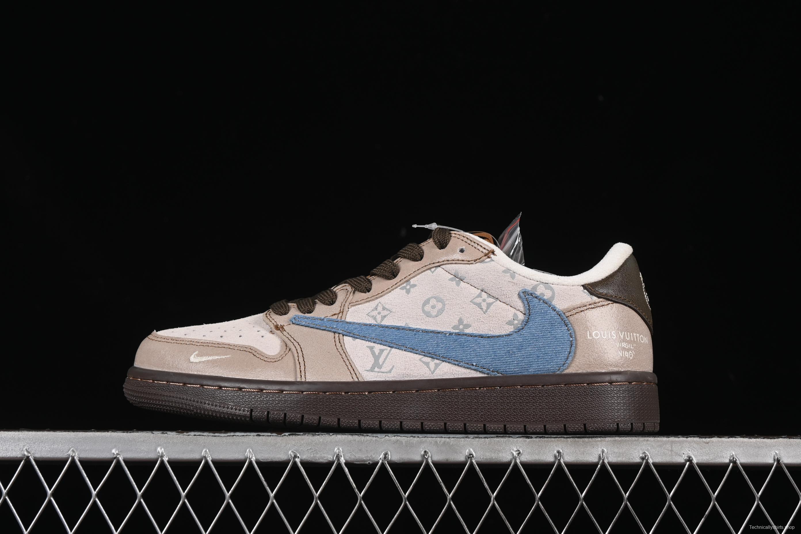 Nike Travis Scott x Fragment Design x Air Jordan 1 Low OG SP Casual Sneakers - CH6336-022