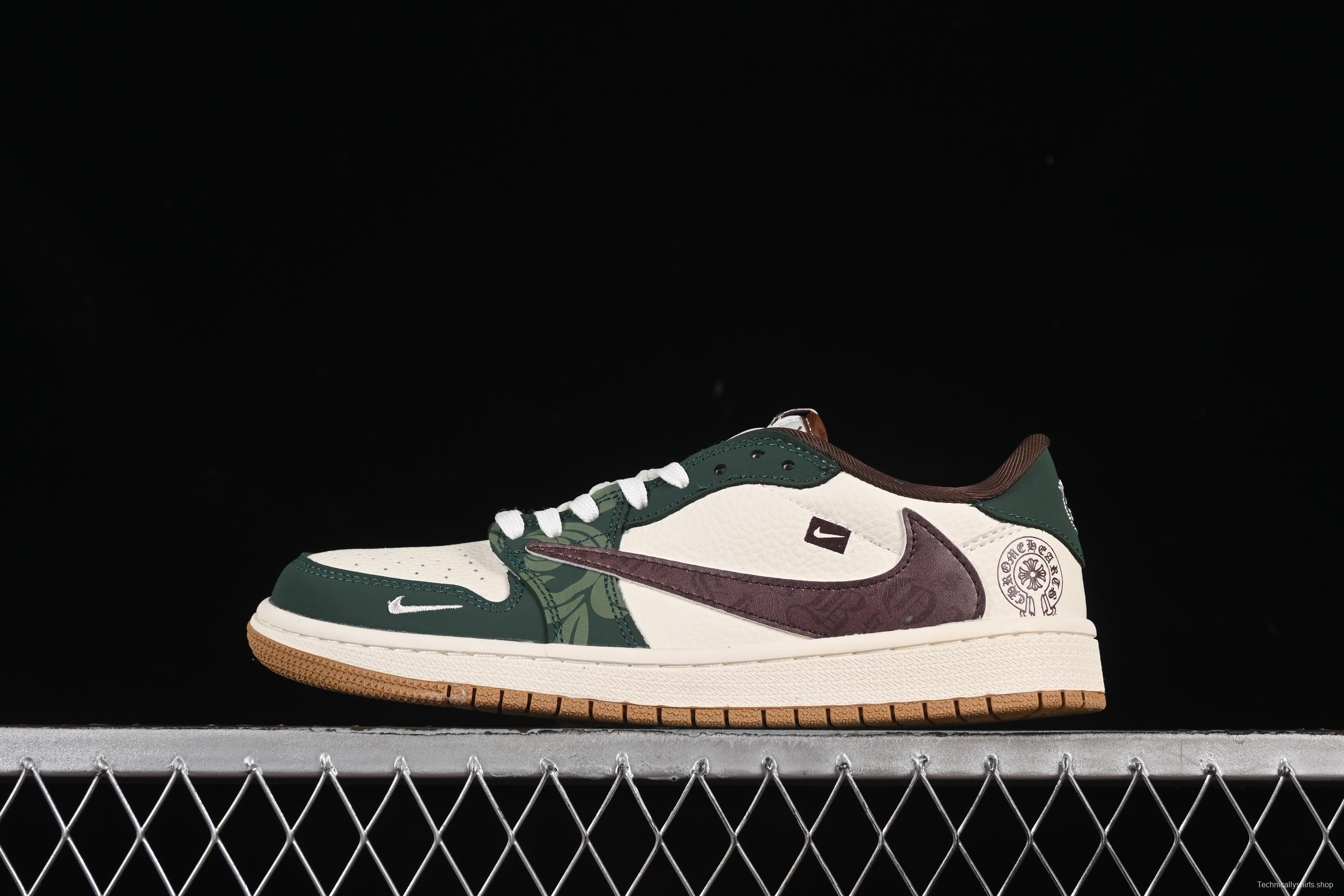 Nike Travis Scott x Fragment Design x Air Jordan 1 Low OG SP AJ1 Collaboration Sneakers - XS2024-044