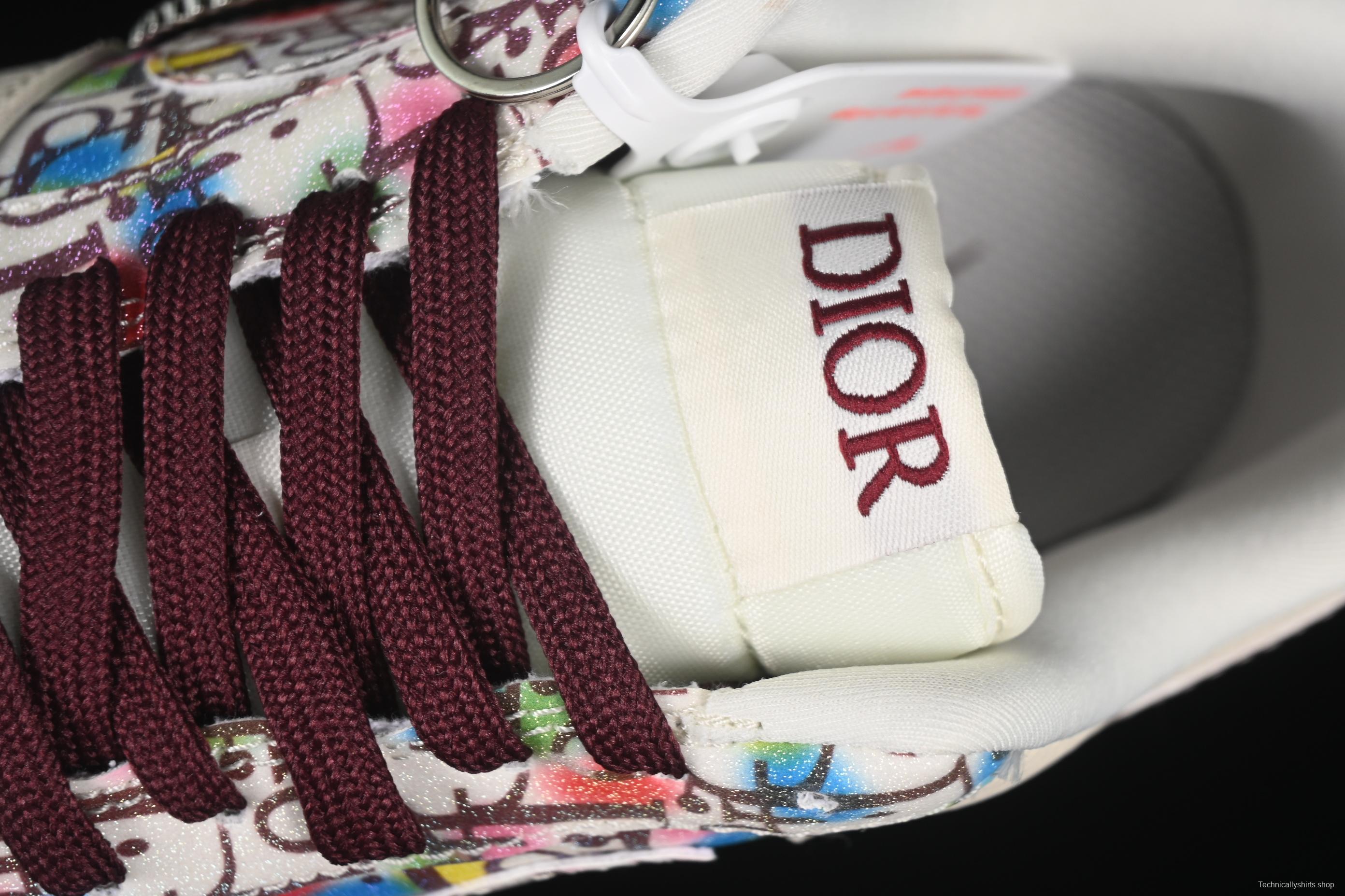 Nike Air Force 1'07 Low Dior Collaboration Floral Embroidery Casual Sneakers - DF0188-063