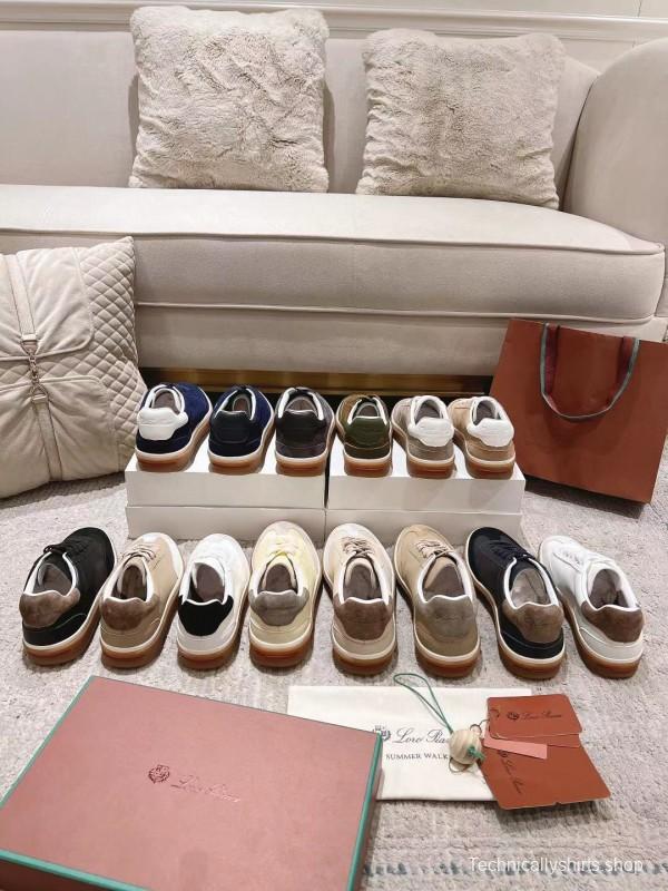 2025 Unisex Le Parmentier Beige White Leather Sneakers Top Version LY00320(F)/LY00330(M)