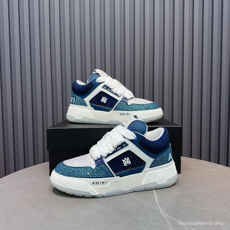 2024 Unisex Amiri Blue White Leather Sneakers MJ00410