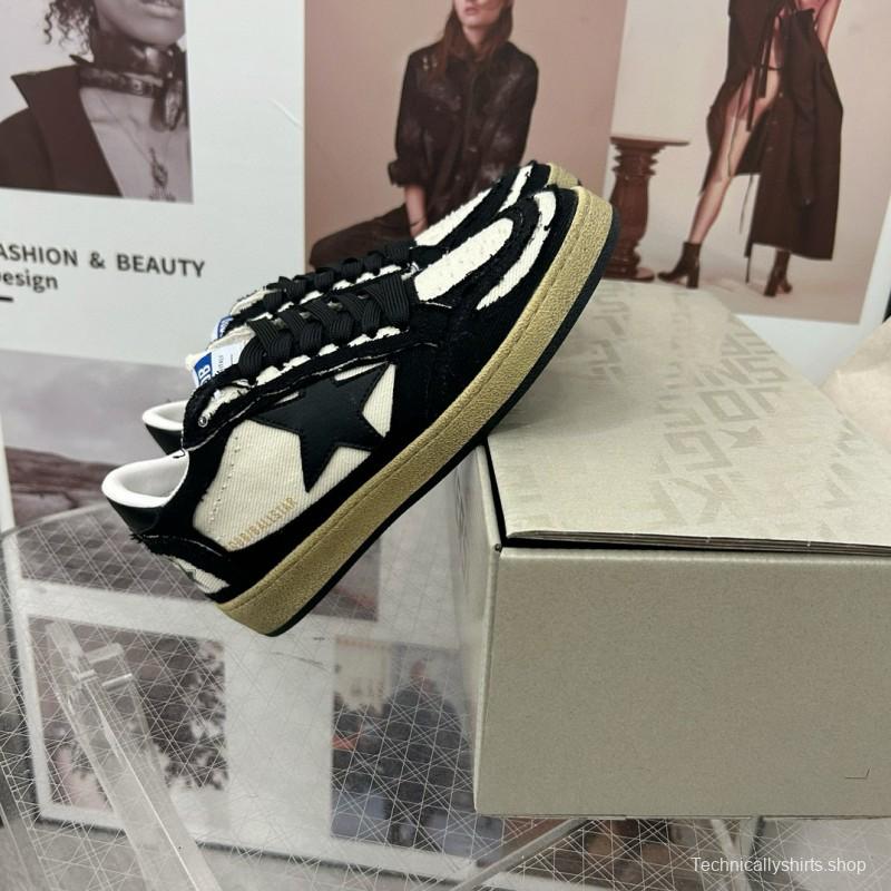 2024 Unisex GGDB Black White Canvas Leather Low Top Sneakers MJ00260