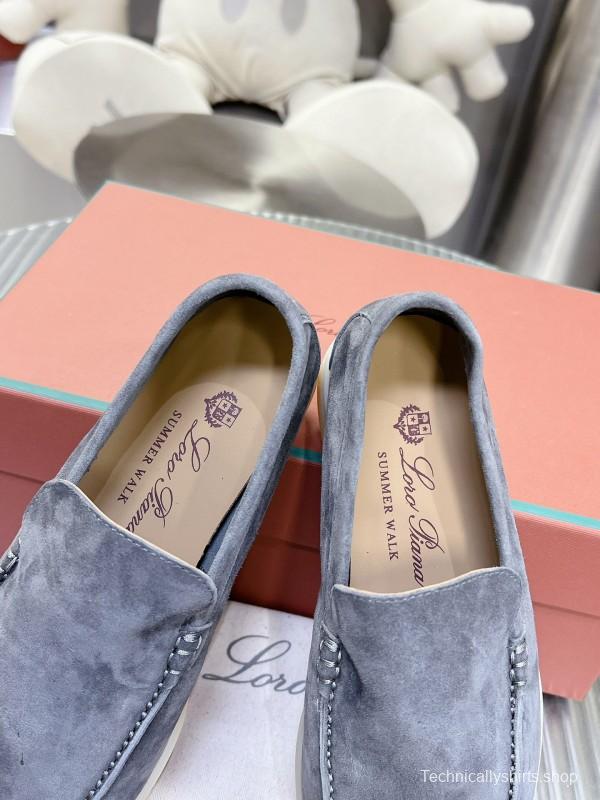 2025 Men LP Gray Suede Loafers LY00260