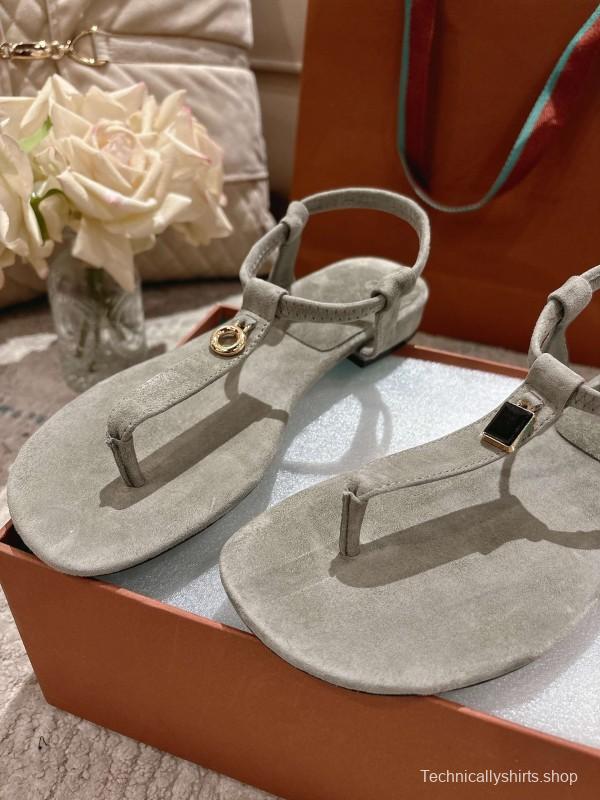 2025 Women LP Beige Suede Sandals LY00250