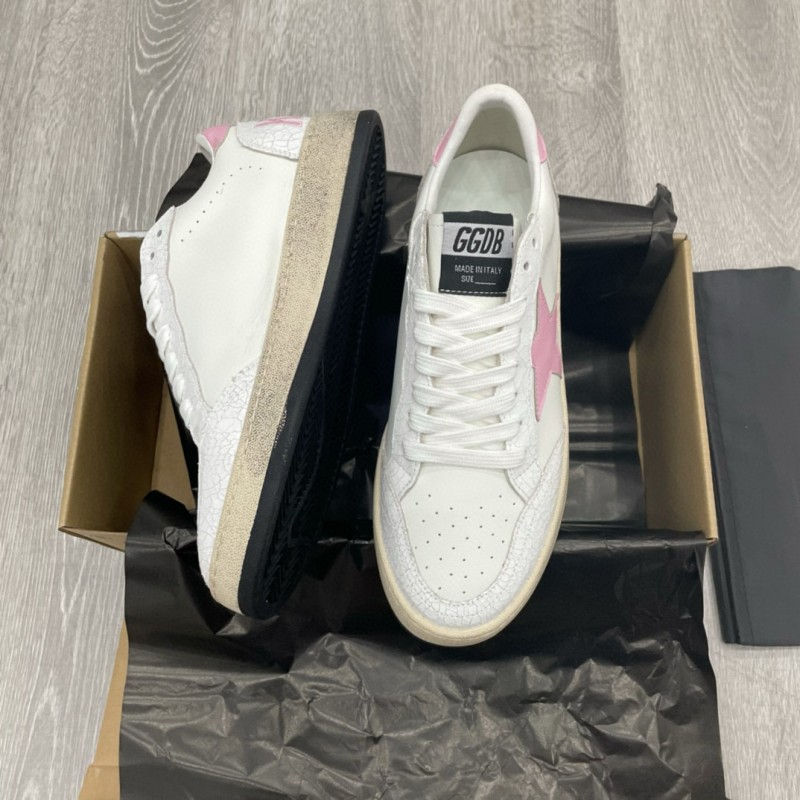 2024 Unisex GGDB White Pink Leather Sneakers MJ00260