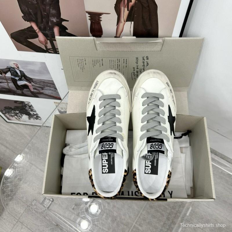 2025 Women GGDB White Black Leather Sneakers LY00360