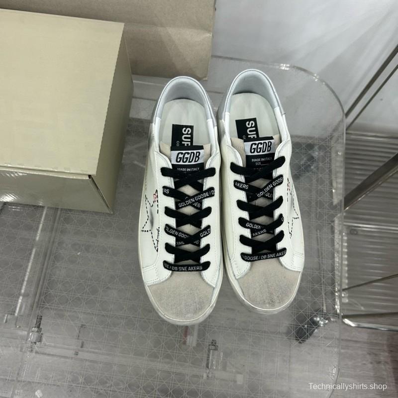 2025 Unisex GGDB White Black Suede Leather Sneakers MJ00260