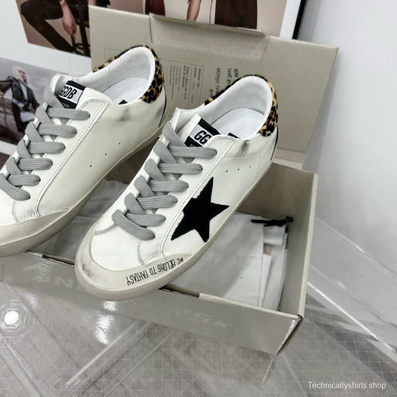 2025 Women GGDB White Black Leather Sneakers LY00360