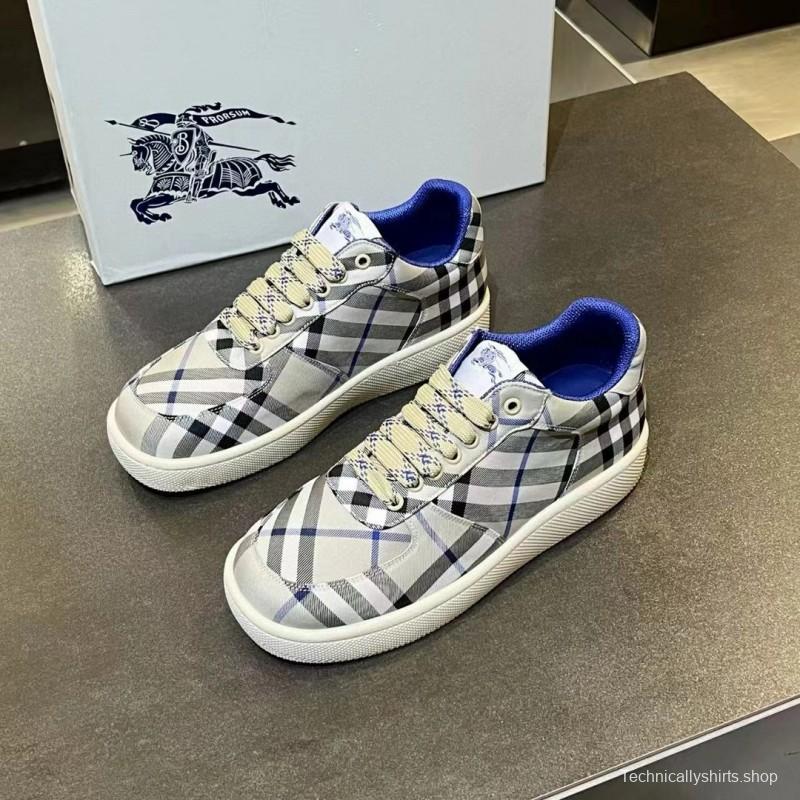 2024 Unisex Burberry Beige Black White Calf Leather Casual Shoes MJ00330