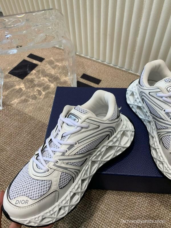 2024 Unisex Dior Beige Grey White Leather Mesh Sneakers MJ00400