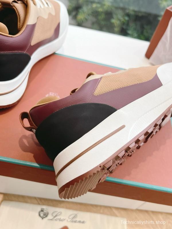 2024 Unisex Le Parmentier Brown Beige Knit Sneakers Top Version MJ00340
