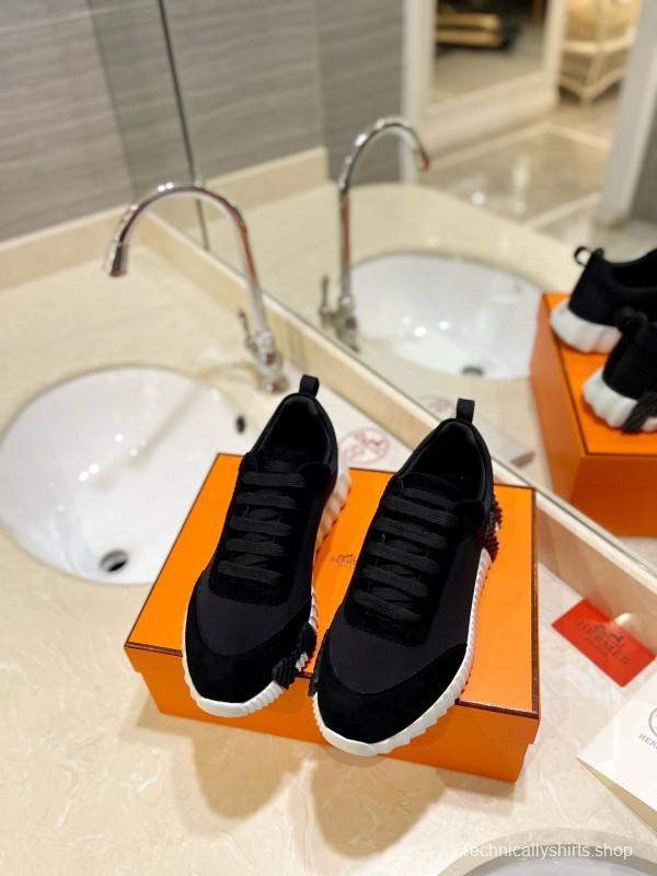 2024 Men Hermès black fabric sneakers MJ00320