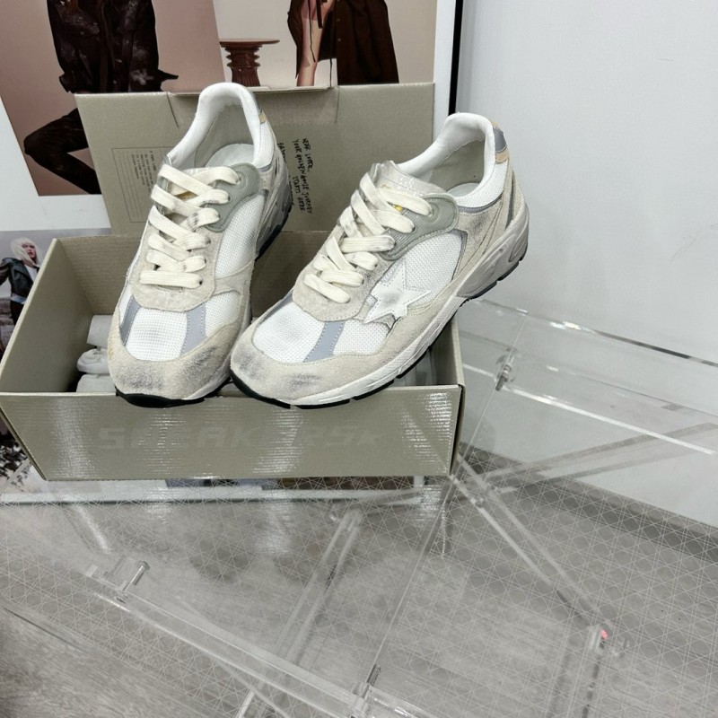 2024 Unisex GGDB White Grey Suede Mesh Sneakers