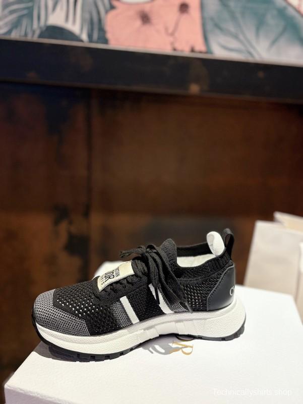 2025 Unisex Dior Black Grey Flyknit Sneaker LY00260