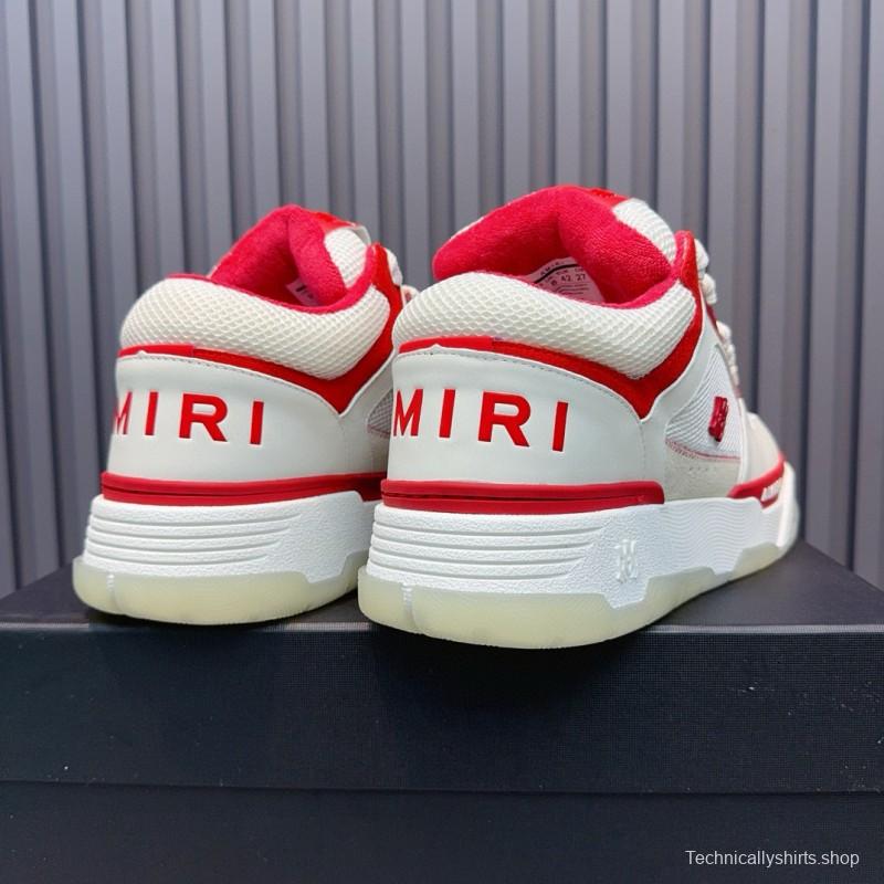 2024 Unisex Amiri White Red Leather Sneakers MJ00360