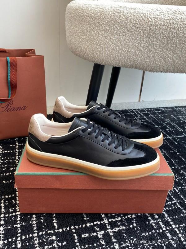 2024 Men Le Parmentier black suede leather casual sneakers MJ00320