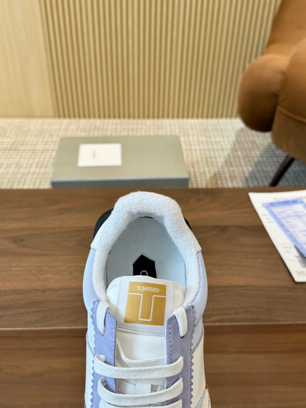2025 Unisex TOM FORD Blue White Black Leather Suede Sneakers LY00360(LY00370)
