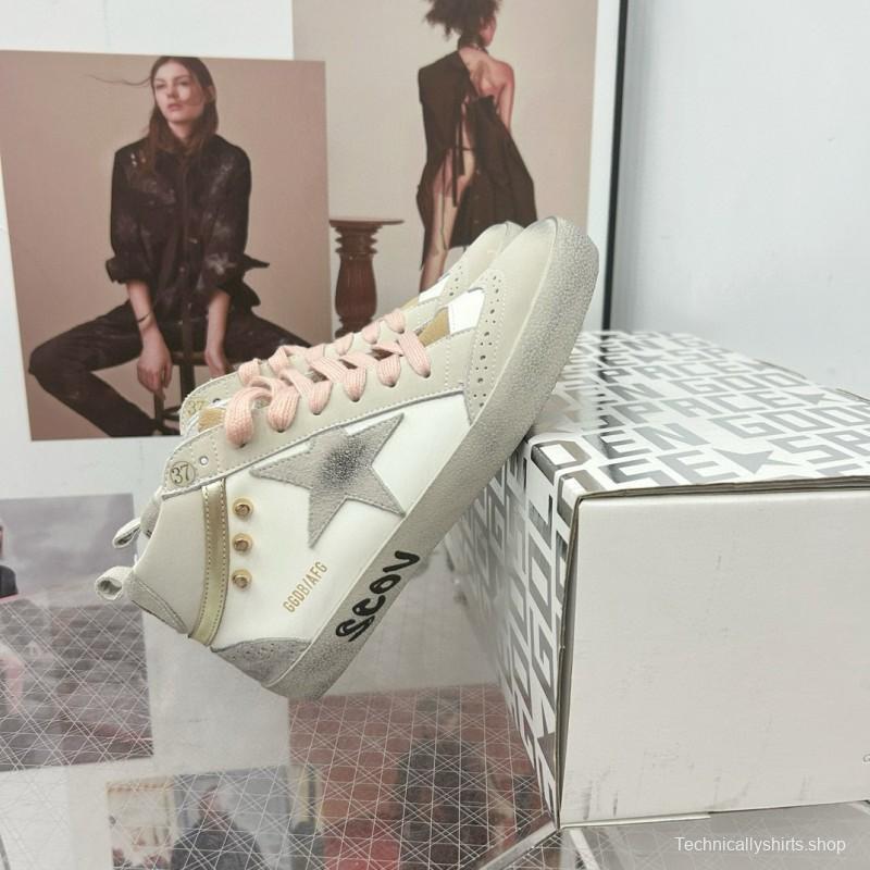 2024 Unisex GGDB White Pink Grey Suede Leather High Top Sneakers MJ00300