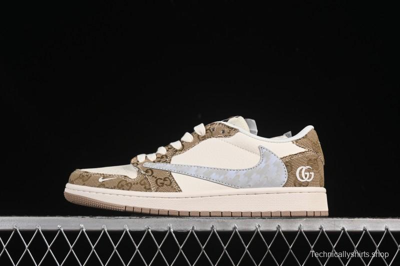 Nike Travis Scott x Fragment Design x Air Jordan 1 Low OG SP AJ1 Low Top Casual Sneakers - XS7089-603