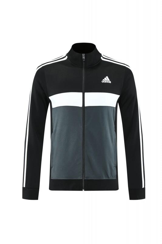2025 Adidas Black/Grey Full Zipper Jacket +Long Pants