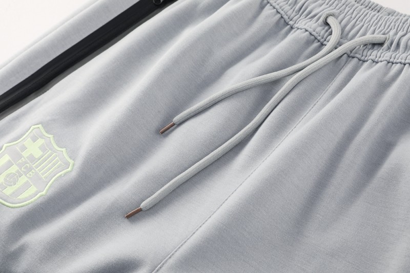 25/26 Barcelona Grey Full Zipper Hoodie Jacket +Long Pants