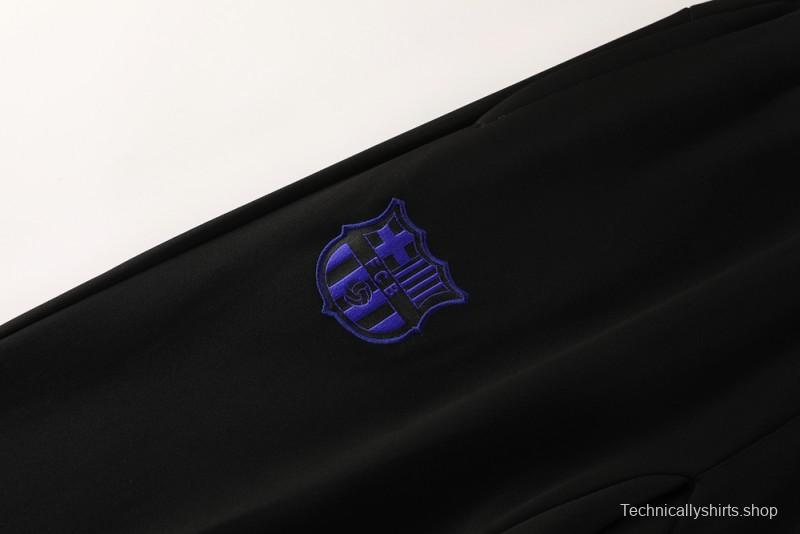 25/26 Barcelona Black/Blue Full Zipper Jacket +Long Pants