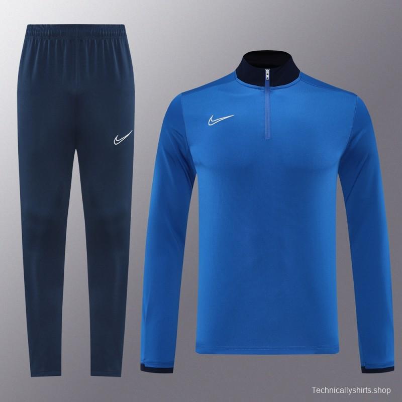 2025 Nike Blue Full Hoodie Zipper Jacket +Long Pants