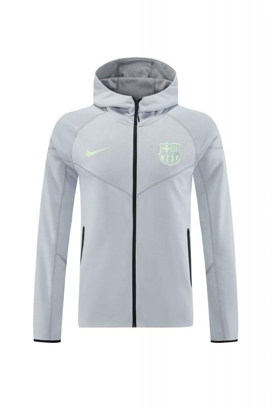 25/26 Barcelona Grey Full Zipper Hoodie Jacket +Long Pants